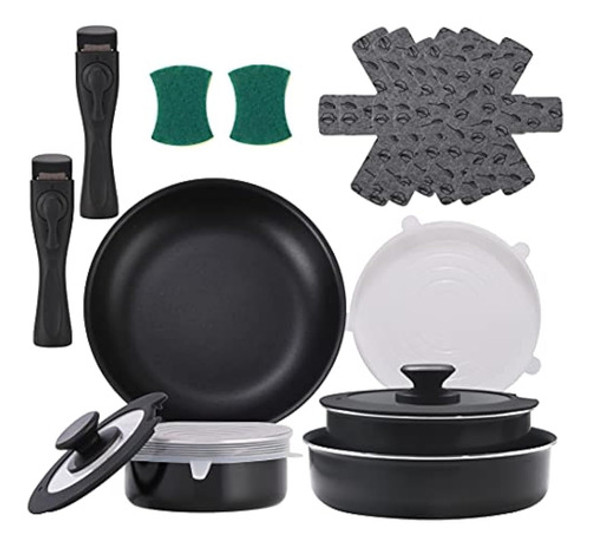 Xeeyaya Juegos De Utensilios De Cocina Con Mango Extraíble D 0 Xeeyaya Juegos De Utensilios De Cocina Con Mango Extraíble D 0