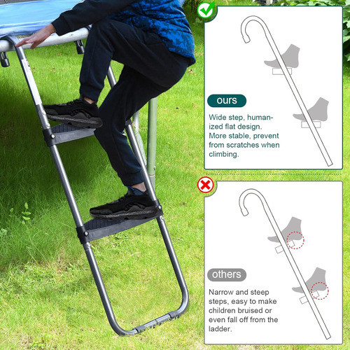 Escalera De Trampolín Universal, Capacidad Para 100 Kg 1