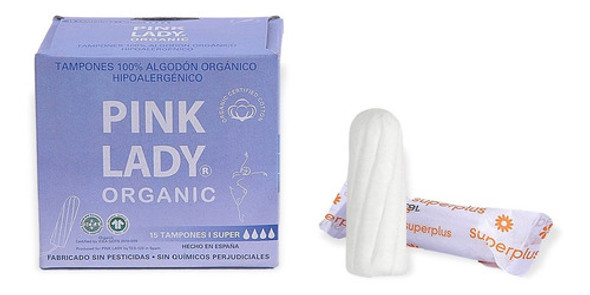 Tampones Algodón Orgánico Certificado Pink Lady Super X 15 0