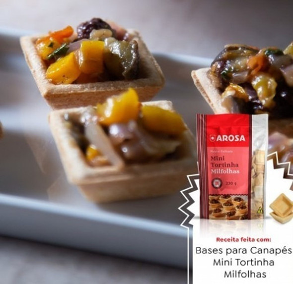 Mini Tortinhas Milfolhas Festa  Arosa 4x4cm C/243 Unid. 1