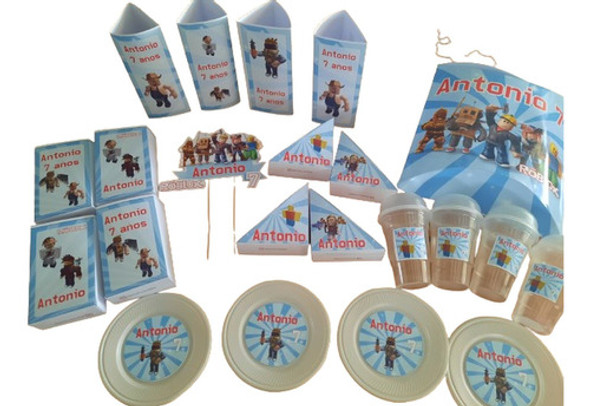 Cotillón Cumpleaños Infantil Personalizado X 20 Roblox 0