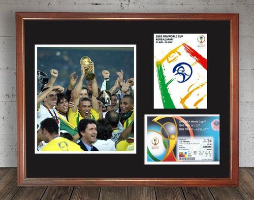 Brasil Campeón Mundial 2002 Ticket Poster Foto Ronaldo 0