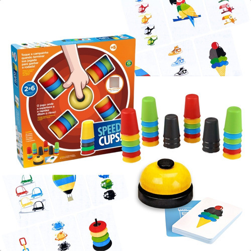 Jogo Educativo Speed Cups De Reflexos Com Campainha 0