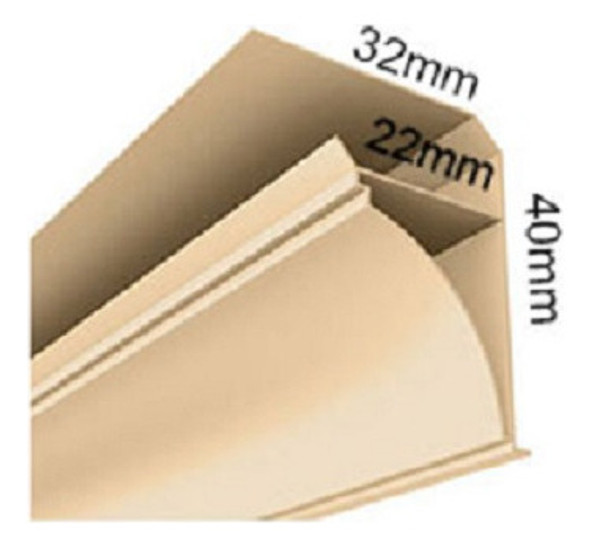 Moldura Media Caña Marrón Para Cielorraso Pvc X 6 Metros 1