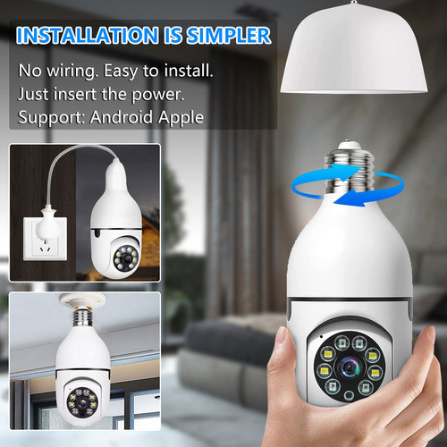 Bombilla Wifi Inalámbrica Panorámica De 360 Grados Con Bo. 1