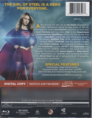 Supergirl Season 2 / Blu-ray / Serie Tv Original Importada 1