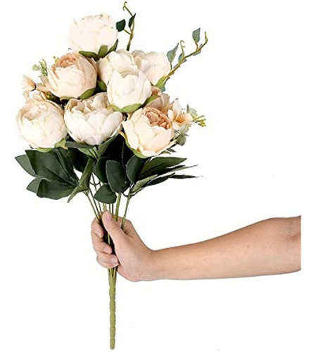 Louiesya Flores Artificiales Ramo De Flores De Peonía De Sed 1