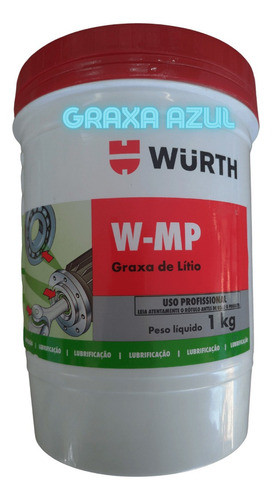 Graxa Azul Lítio Para Rolamento Wurth 1k 0