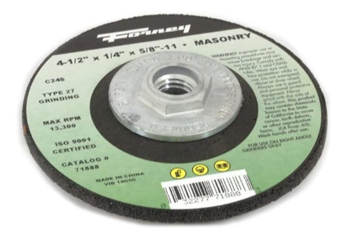 Forney Molienda Rueda Con 5/8-inch-11 Arbor Con Hilos Tipo 2 0