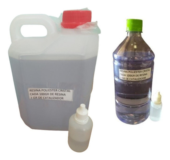 Resina Poliester Cristal + Catalizador X 3 Kilos 0