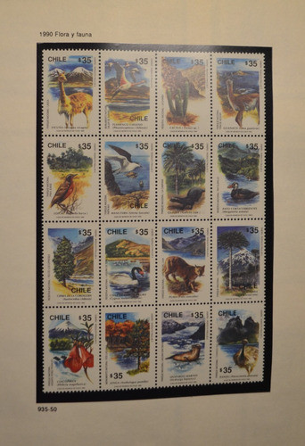 Ch935 Chile Serie Completa Año 1990 Flora Y Fauna Mint 1