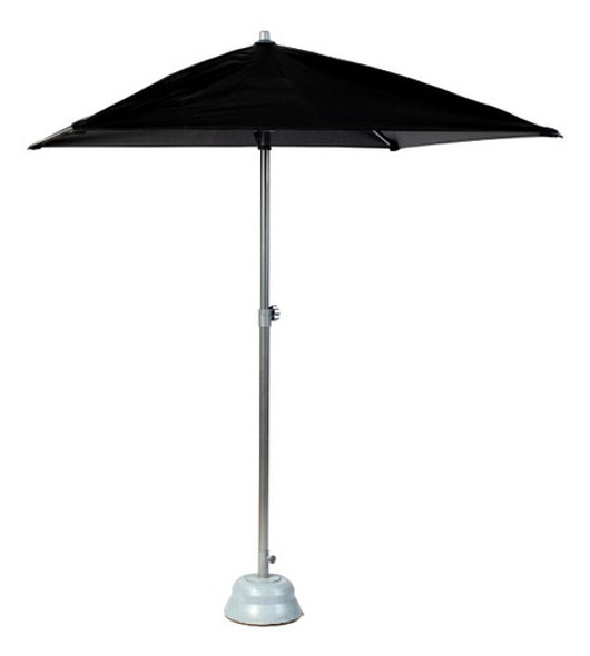 Sombrilla Reforzada Grande Lona Vinílica Negro 2m Bar Patio 1