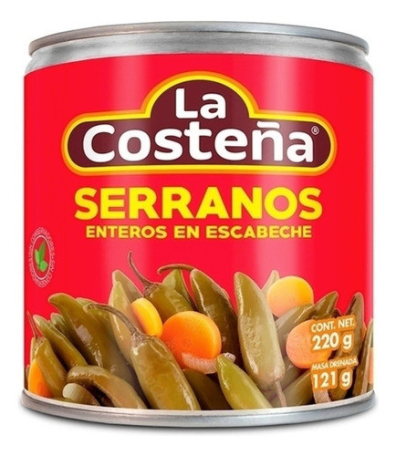Chiles Serranos En Escabeche X220g La Costeña 0