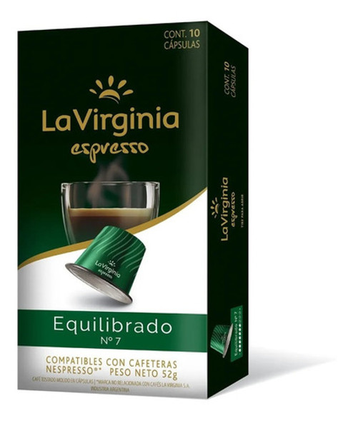 Cápsulas X10 Café La Virginia Equilibrado - Para Nespresso 0