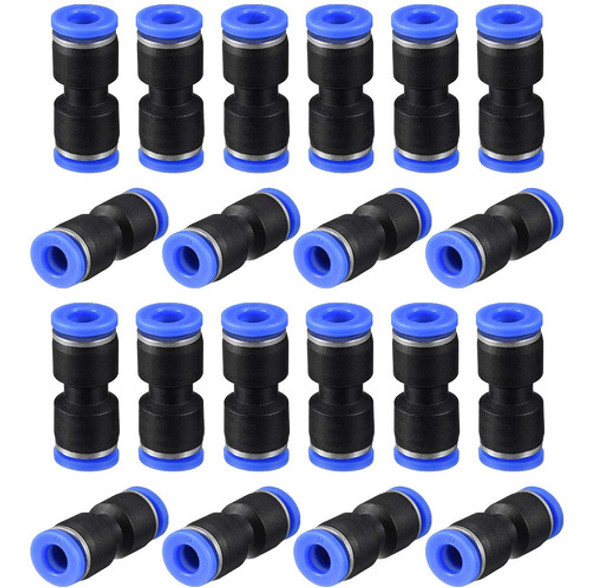 Conector Neumatico Rapido De 6mm, 1/4  Od Push Recto 20pcs. 0