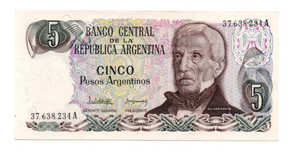 Billete Argentina 5 Pesos Argentinos Bottero 2608 0 Billete Argentina 5 Pesos Argentinos Bottero 2608 0