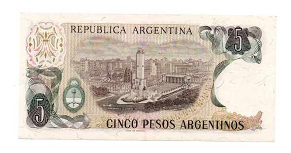 Billete Argentina 5 Pesos Argentinos Bottero 2608 1 Billete Argentina 5 Pesos Argentinos Bottero 2608 1