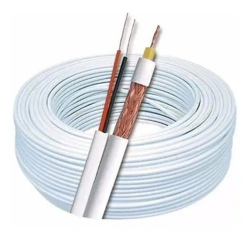 Cabo Coaxial Rf 4mm Bipolar 50m Ideal Cftv Câmera Alarme 80 0