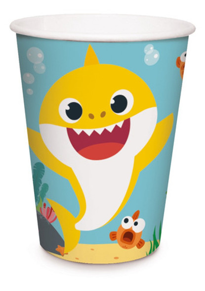 Copo De Papel Festa Baby Shark 180ml C/08 0
