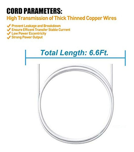 Cable De Alimentación Para Vtech Dm221 Dm221-2 Dm223 Dm251 ( 1