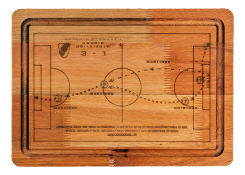 Tabla Para Asado River Plate Gol Pity Madrid De Madera 35x25 0