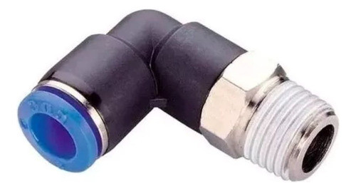 Pack Acople Rápido Neumático Codo 90 Rosca 3/8 Tubo 8mm X 4u 0