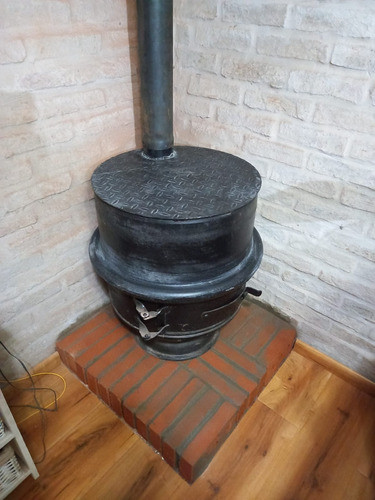 Estufa Echa Con Llanta De Camión +kit Caño Techo 1