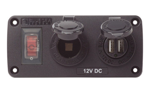 Panel De Accesorios Náutico - Resistente Al Agua Con Usb 0