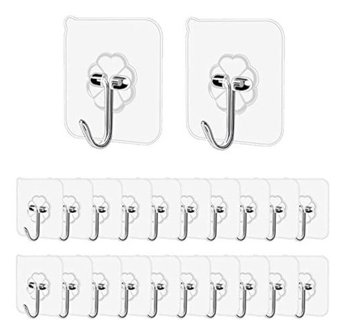 Ganchos De Pared 33 Lb (max) / 15 Kg Oilproof,transparent Re 0