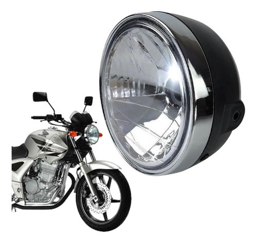 Farol Bloco Optico Cbx 250 Twister 2006 À 2008 Aro Cromado 0