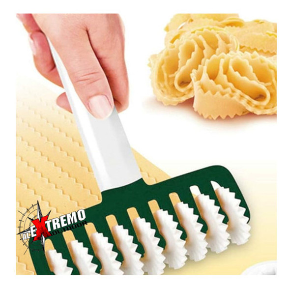 Rodillo Corta Pasta Zigzag Masa Tallarines Cocina Gourmet 1