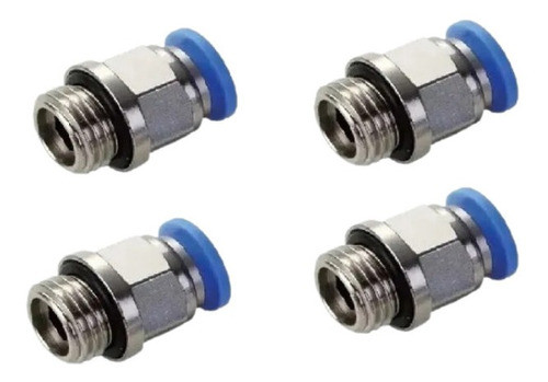 Conector Engate Rápido Tubo Pu 16mm X Rosca 1/2 Bsp -4 Peças 1