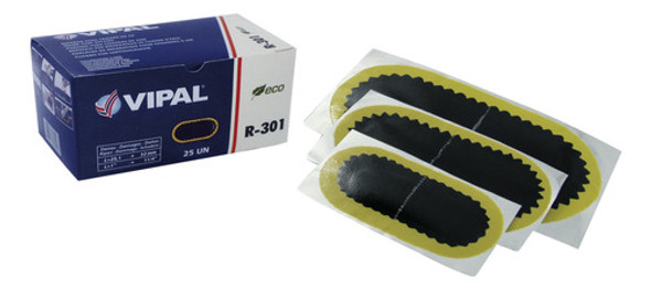 Remendo P/ Vulcanização Câmara De Ar R 301 90x50mm 1