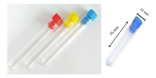 Pack X20 Tubos De Plástico De 13x75 Mm C/tapa Higiénica 1