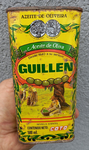 Lata Vacia Aceite De Oliva Guillen - Solo Decoracion 0