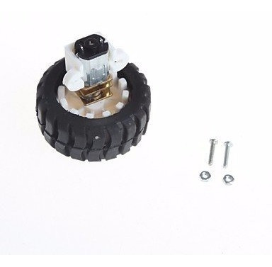Motorreductor N20 + Rueda De Goma Con Soporte 6v100 1