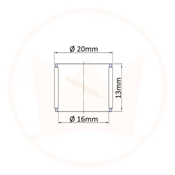 Rolamento K162013 Ø16xø20x13 Conjunto De Agulhas 1