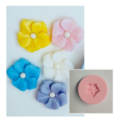 Molde De Silicone Mini Flor Mod 2 Decorar Docinho 0