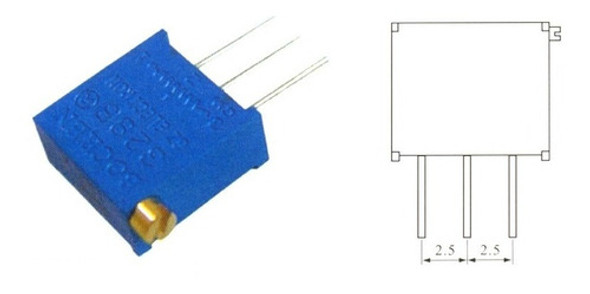 10 Peças - Trimpot Multivoltas 3296x 5k  25 Voltas Promoção 1