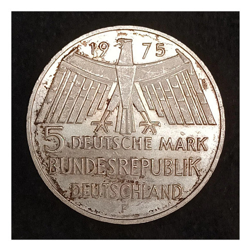 Alemania 5 Marcos 1975 F Exc Plata Km 142 Protec. Monumentos 1