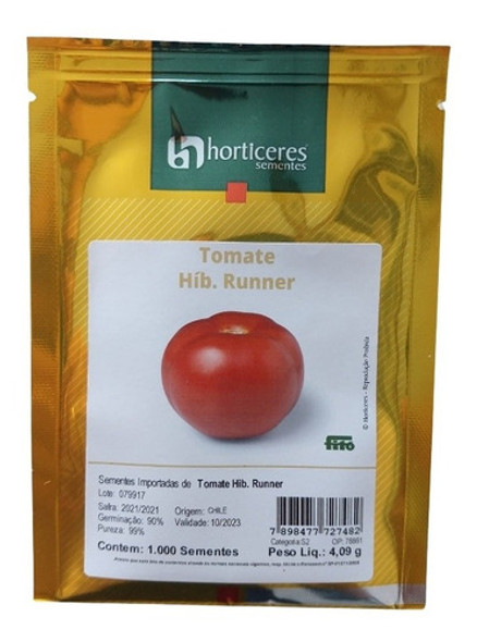 Semente De Tomate Híbrido Runner F1 Superseed 1000 Sementes 1 Semente De Tomate Híbrido Runner F1 Superseed 1000 Sementes 1