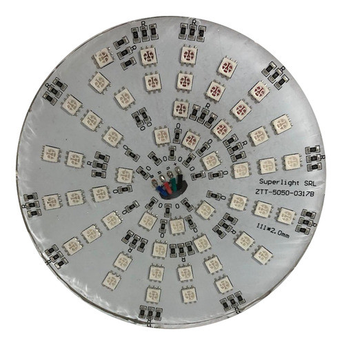 Plaqueta Placa Led Enresinada 111mm Repuesto Luz Pileta Rgb 0