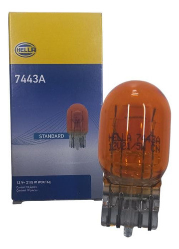 Lámpara Halógena X10 Und 7443a 12v 21/5w Hella Hl-h021 0