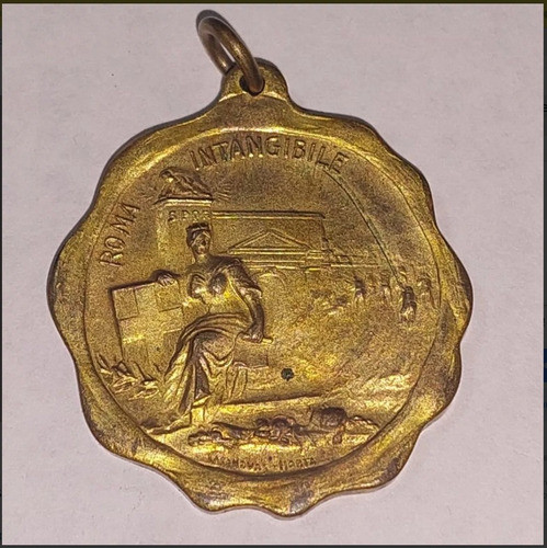 Medalla Conmemorativa Toma De Roma San Pedro Bronce -166 0