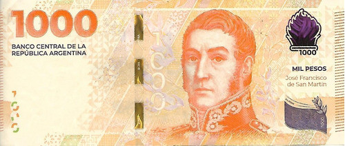 Billete $ 1000 San Martin Reposicion Fil 3 Mb+ Palermo 1