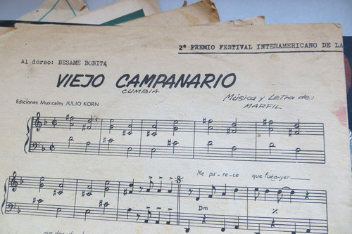 Viejo Campanario Y Besame Bobita Partitura Cumbia Y Valanceo 0