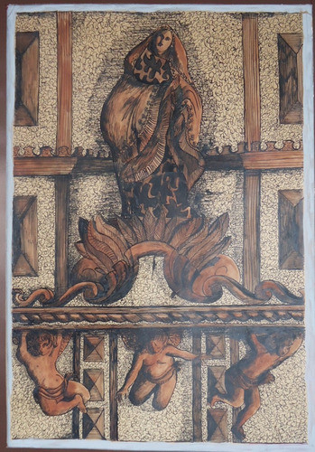 Retábulo - Desenho Tema Sacro Origem Desconhecida 1