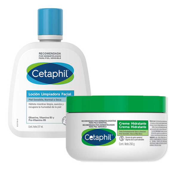 Set Cetaphil Locion Limpiadora 237ml+crema Hidratante 250gr 0 Set Cetaphil Locion Limpiadora 237ml+crema Hidratante 250gr 0