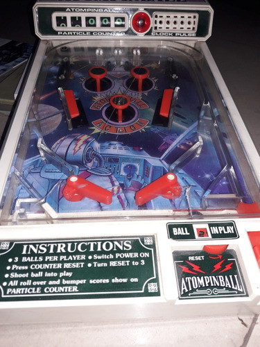 Juego Electrónico De Pinball Vintage 1979 Tomy Atomic Arcade 1