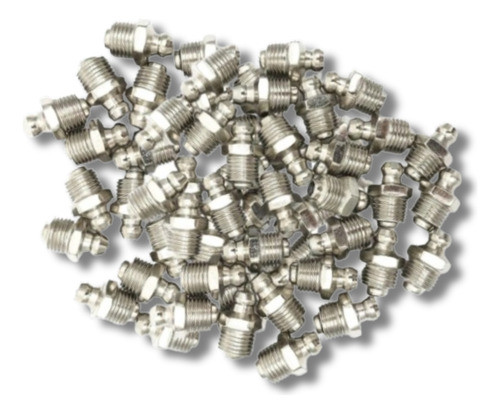 Kit Bico Pino Graxeiro P/ Lubrificação 10mm Reta 100 Un 0